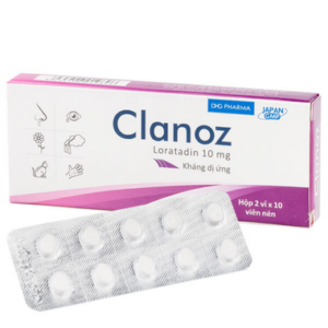 Thuốc Clanoz 10mg điều trị các triệu chứng liên quan đến viêm mũi dị ứng (2 vỉ x 10 viên)