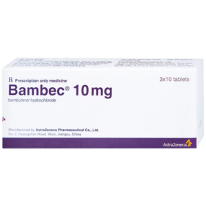 Thuốc Bambec 10mg AstraZeneca điều trị hen phế quản, co thắt phế quản (30 viên)