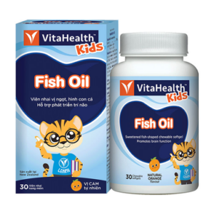 Viên nhai bổ sung dầu cá  Kids Fish Oil VitaHealth 30 viên