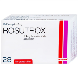 Thuốc Rosutrox 10mg Biofarm điều trị tăng cholesterol trong máu (28 viên)