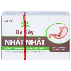 Thuốc Dạ Dày Nhất Nhất điều trị viêm loét dạ dày, hành tá tràng cấp và mãn tính (2 vỉ x 10 viên)