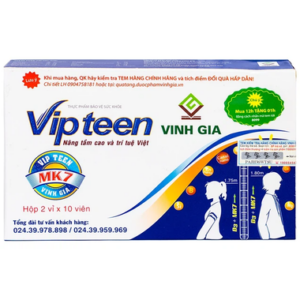 Thực phẩm bảo vệ sức khỏe Vipteen (2 vỉ x 10 viên)