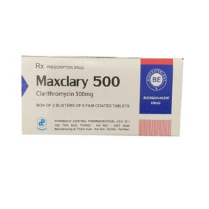 Thuốc Maxclary 500mg điều trị nhiễm khuẩn đường hô hấp (10 viên)