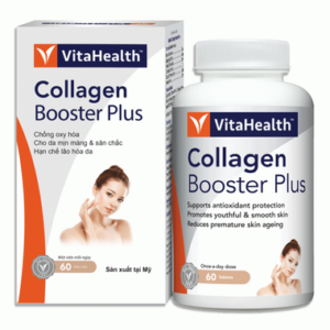 Viên uống VitaHealth Collagen Booster Plus giúp đẹp da, hạn chế lão hóa (60 viên)