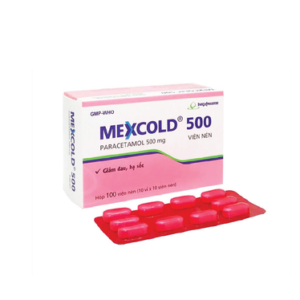 Thuốc Mexcold 500 Giúp Giảm Đau, Hạ Sốt (Hộp 10 Vỉ X 10 Viên)