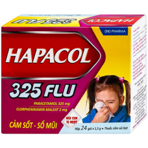 Thuốc Hapacol 325 Flu DHG giúp giảm cảm, sổ mũi (24 gói)