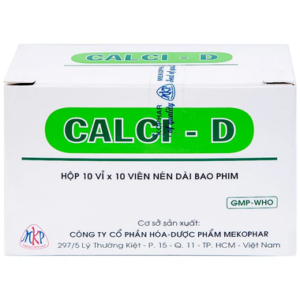 Thuốc Calci - D Mekophar bổ sung calci (Hộp 100 viên)