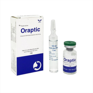 Bột pha tiêm Oraptic Bidiphar điều trị loét tá tràng, dạ dày (1 lọ bột x 1 ống 10 ml)