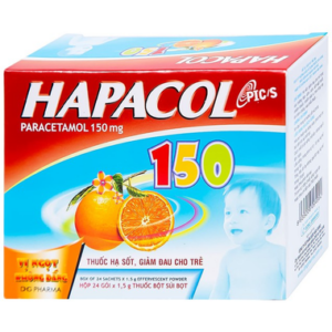 Thuốc Hapacol 150mg vị cam hỗ trợ giảm đau, hạ sốt cho trẻ (24 gói x 1.5g)