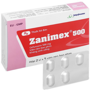 Thuốc pms-Zanimex 500mg điều trị nhiễm trùng tai mũi họng (2 vỉ x 5 viên)