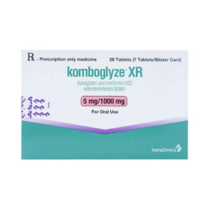 Viên nén Komboglyze XR 5mg/1000mg AstraZeneca hỗ trợ kiểm soát đường huyết (4 vỉ x 7 viên)