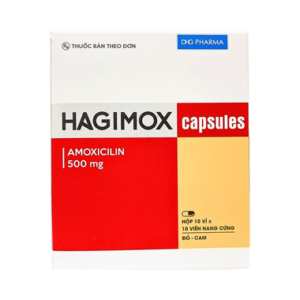 Thuốc Hagimox Capsules 500mg điều trị nhiễm khuẩn (10 vỉ x 10 viên)