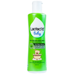 Sữa tắm gội hằng ngày Body & Hair Wash Lactacyd Baby Extra Milky làm sạch dịu nhẹ & dưỡng ẩm vượt trội (250ml)