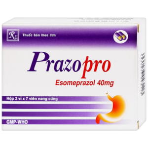 Thuốc Prazopro 40 TV.Pharm điều trị loét dạ dày - tá tràng lành tính (2 vỉ x 7 viên)