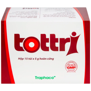 Hoàn cứng Tottri Traphaco điều trị chảy máu khi đại tiện, đau rát (15 túi x 5g)