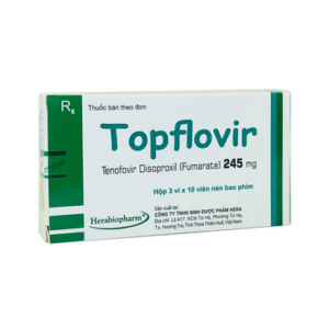 Thuốc Topflovir 300mg Điều Trị Nhiễm HIV-1, Viêm Gan B (Hộp 3 Vỉ X 10 Viên)