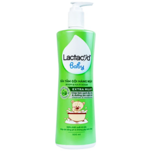 Sữa tắm gội hằng ngày Body & Hair Wash Lactacyd Baby Extra Milky làm sạch dịu nhẹ & dưỡng ẩm vượt trội (500ml)