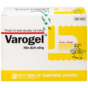 Thuốc VAROGEL S hỗ trợ điều trị viêm loét dạ dày (Hộp 20 gói)