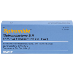 Thuốc Spiromide 20/50mg Searle giảm phù, lợi tiểu, hạ huyết áp (2 vỉ x 10 viên)