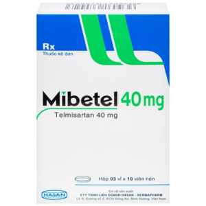 Viên nén Mibetel 40mg điều trị tăng huyết áp (3 vỉ x 10 viên)