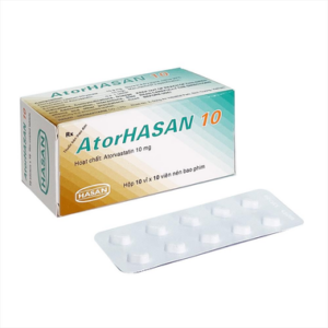 Thuốc AtorHasan 10mg điều trị tăng lipid huyết (10 vỉ x 10 viên)