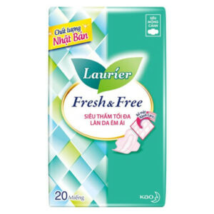 Băng vệ sinh ngày Laurier Fresh & Free Kao siêu thấm siêu mỏng cánh (8 miếng)