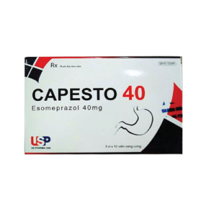 Thuốc Capesto 40 US Pharma USA điều trị trào ngược dạ dày - thực quản, loét dạ dày - tá tràng (3 vỉ x 10 viên)