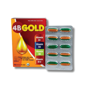 Viên nang mềm bổ sung vitamin thiết yếu cho cơ thể 4B Gold hỗ trợ tăng cường hấp thu dưỡng chất, nâng cao sức khỏe (hộp 6 vỉ x 10 viên)