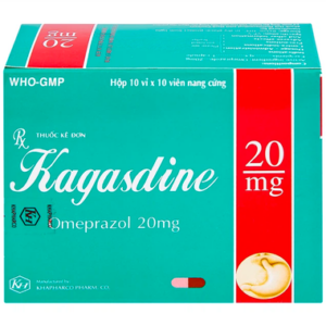 Thuốc Kagasdine 20mg điều trị loét dạ dày, tá tràng (10 vỉ x 10 viên)