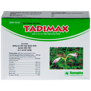 Thuốc Tadimax điều trị phì đại lành tính tuyến tiền liệt và u xơ tử cung (2 vỉ x 21 viên)