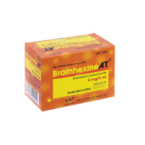 Dung dịch uống Bromhexine AT 4mg/5ml loãng đờm trong nhiễm khuẩn đường hô hấp (30 ống x 10ml)