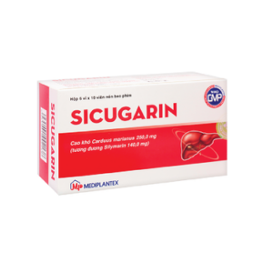 Thuốc Sicugarin hỗ trợ điều trị viêm gan do virus, xơ gan, gan nhiễm mỡ (6 vỉ x 10 viên)