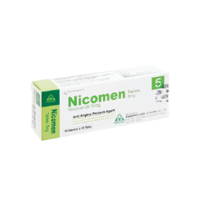 Viên nén Nicomen 5mg Standard Chem And Pharm điều trị đau thắt ngực (10 vỉ x 10 viên)