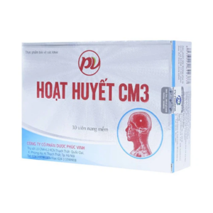 Thuốc Hoạt Huyết CM3  điều trị rối loạn tuần hoàn não do xơ vữa mạch máu ( 30 viên)