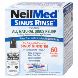 Bình rửa mũi NeilMed Sinus Rinse ngừa và giảm viêm mũi dị ứng (1 bình + 60 gói bột)