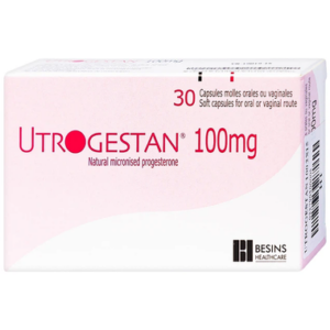 Thuốc Utrogestan 100mg bổ sung nội tiết tố trong bệnh lý sản phụ khoa (2 vỉ x 15 viên)