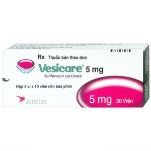 Thuốc Vesicare 5mg Astellas điều trị tiểu són (30 viên)