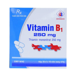 Thuốc Vitamin B1 250mg hỗ trợ điều trị bệnh do thiếu Vitamin B1 (Hộp 200 viên)