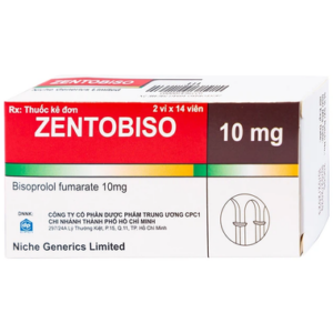 Thuốc Zentobiso 10mg Niche Generics điều trị suy tim mãn tính ổn định (2 vỉ x 14 viên)