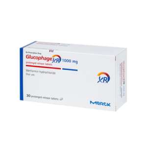 Thuốc Glucophage XR 1000mg Merck điều trị tiểu đường type 2 (3 vỉ x 10 viên)