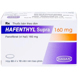 Thuốc Hafenthyl Supra 160mg điều trị tăng triglycerid máu (3 vỉ x 10 viên)