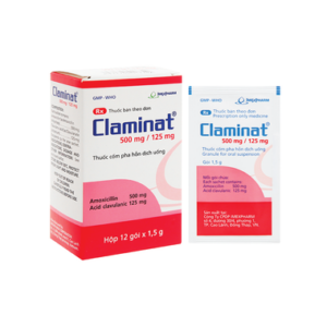 Thuốc bột pha hỗn dịch uống Claminat IMP 500mg/62.5mg điều trị nhiễm khuẩn (12 gói)