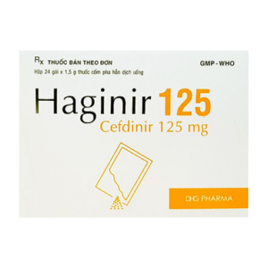 Thuốc Cốm Pha Hỗn Dịch Uống Haginir 125 H/24g Điều Trị Nhiễm Khuẩn (Hộp 24 Gói X 1,5gram)