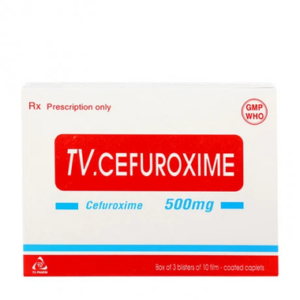 Thuốc kháng sinh TV.Cefuroxime 500mg trị nhiễm khuẩn (30 viên)