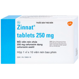 Thuốc Zinnat 250mg điều trị các chứng nhiễm khuẩn (10 viên)