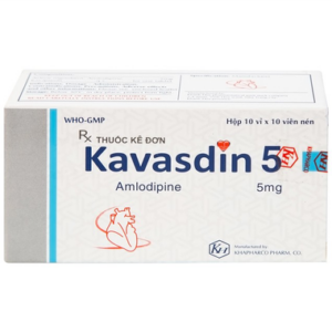 Thuốc Kavasdin 5mg hỗ trợ điều trị tăng huyết áp (Hộp 100 viên)