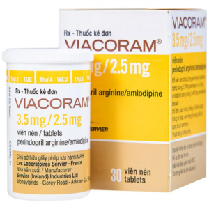 Thuốc Viacoram 3.5mg/2.5mg Servier điều trị tăng huyết áp vô căn (30 viên)