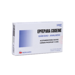 Thuốc Epfepara codeine giảm đau, hạ sốt (2 vỉ x 10 viên)