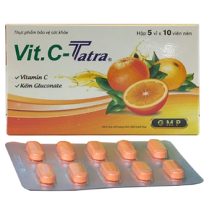 Thực phẩm bảo vệ sức khỏe Vit C Tatra (5 vỉ x 10 viên)