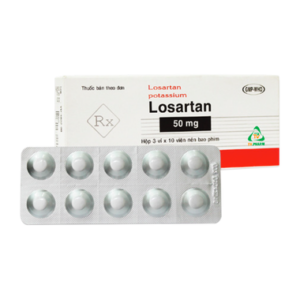 Viên nén Losartan 50mg TV.PHARM điều trị tăng huyết áp (3 vỉ x 10 viên)